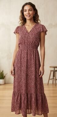 NWT Chic Style flowy floral cottage style maxi dress